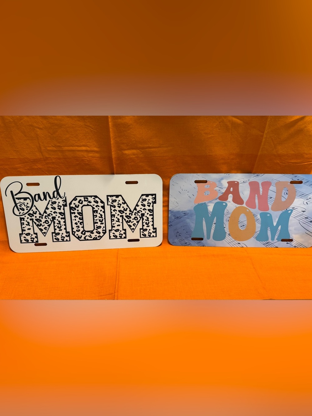 Decorative License Plate Art - Leopard Print Lettering in Black & White